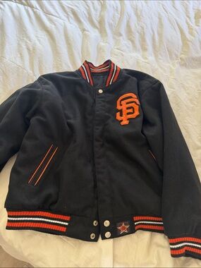 GIANTS Reversible Kids' Team Jacket with Orange Trim